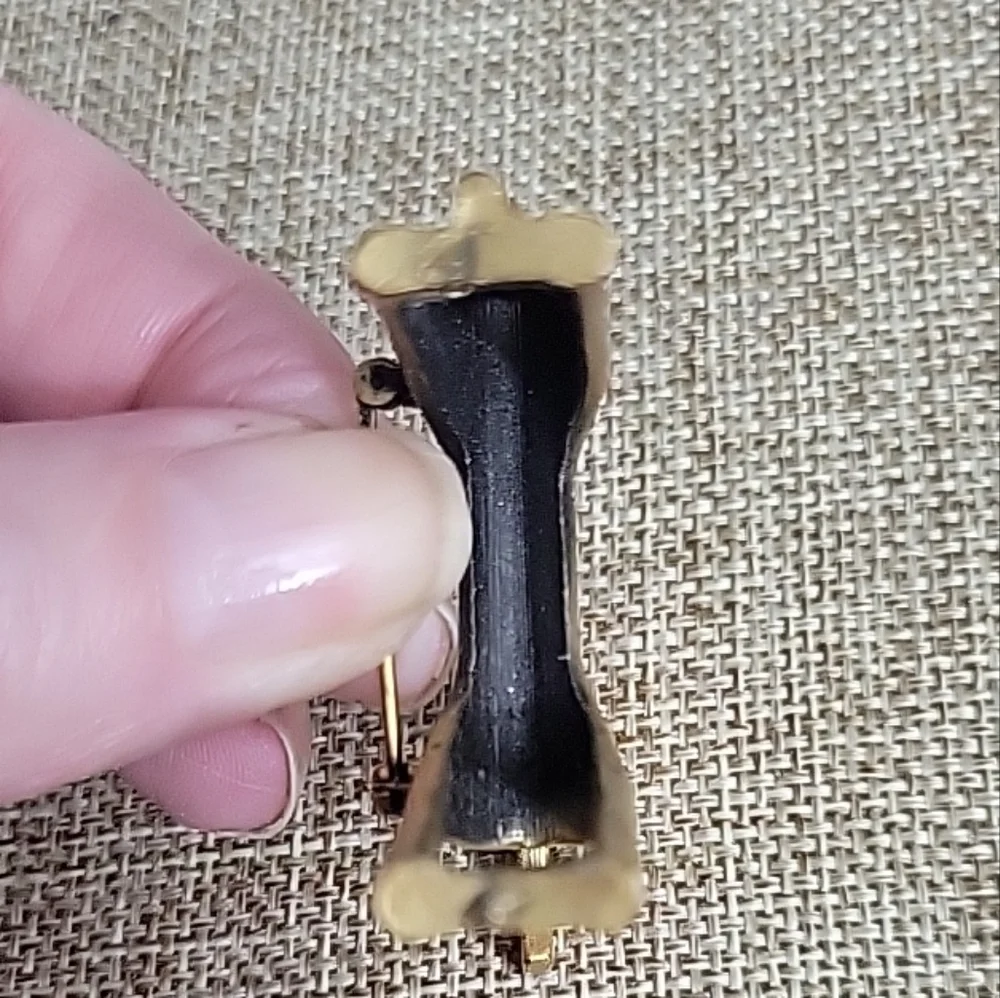 Vintage Satin Gold Tone Horse Brooch Stylized Figural 3D Excellent Condition